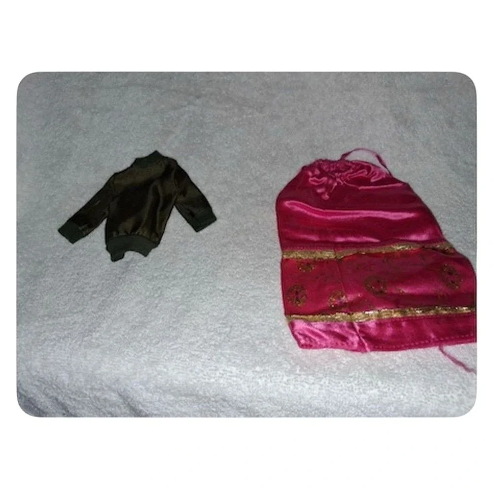 Vintage North American Bear Co.‎ Doll Outfit Satin Jacket & Bag Pink